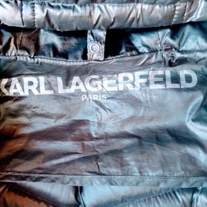 Karl Lagerfeld Paris size large.Silver puffer coat. Slightly used. Great shape.